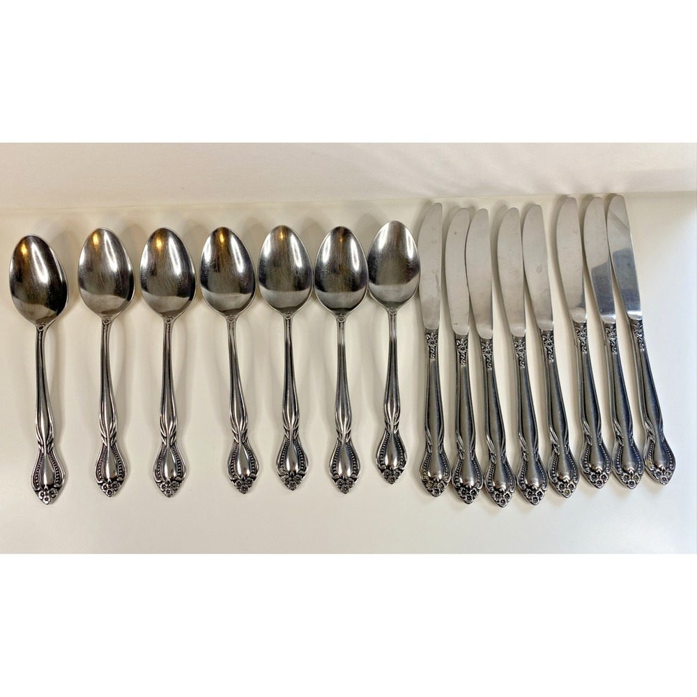 Towle Supreme Cutlery MURANO Knives & Soup Spoons Stainless Set of 15